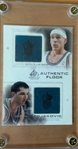 JASON WILLIAMS/PREDRAG ‘PEJA’ STOJAKOVIC 2000/01 SP Game Floor Dual Authentic 🔥 - Picture 1 of 2