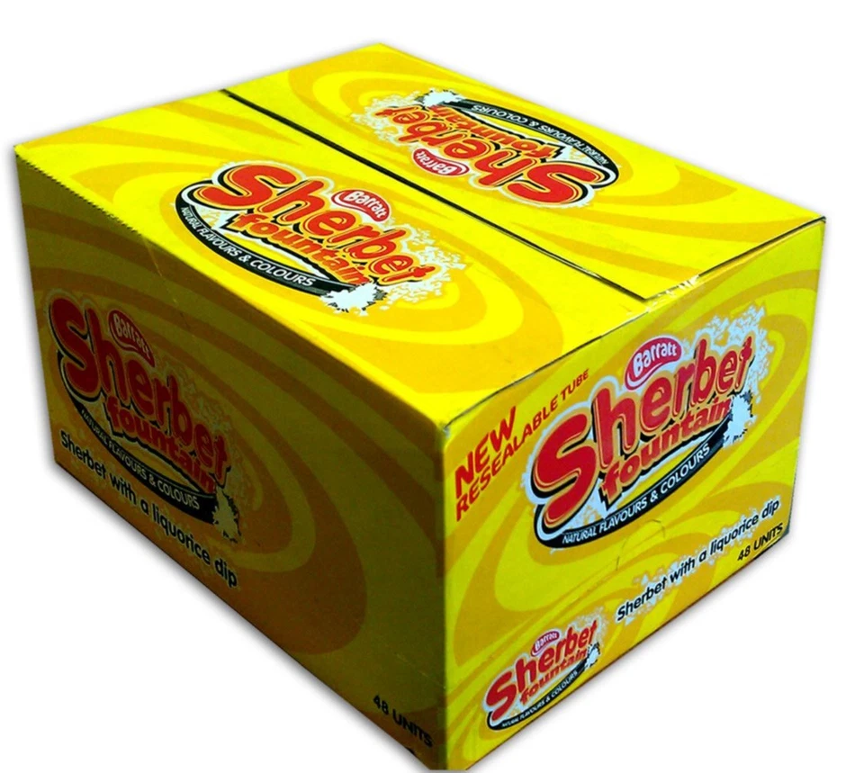 Barratt Sherbet Fountains ORIGINAL with Liquorice Dip box of 30/48 BEST PRICE - image 1 of 1