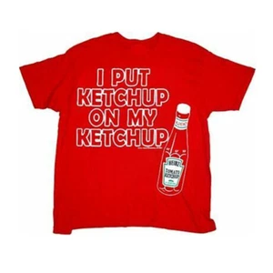 Adult Unisex Heinz I Put Ketchup On My Ketchup Lightweight T-Shirt - Picture 1 of 12