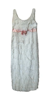 Vestido vintage de los años 50 para mujer pequeño con volantes en capas con lazo de encaje Cottagecore Coqueta Foto 1 de 4
