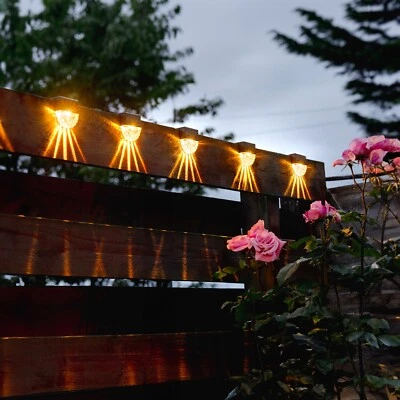 4pc Solar LED Deck Lights Path Garden Patio Pathway Stairs Step Fence Lamp - Image 1 of 4