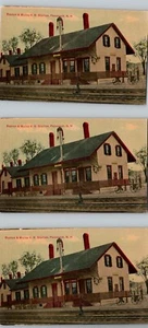 LOTE x3 c1910 Boston Maine Railroad Station Train Depot Penacook New Hampshire NH - Imagen 1 de 3
