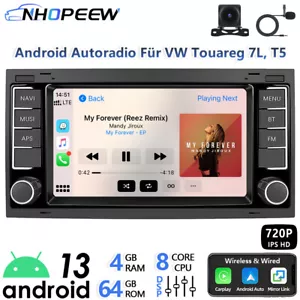 8Core 4+64G Android Radio Carplay Für VW Touareg 7L, T5 Serie GPS Navi BT Kamera - Bild 1 von 12
