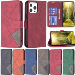 Splice Wallet Flip Case Cover For iPhone 16 15 14 13 12 Pro Max XS XR 11 8 Plus - Picture 1 of 48