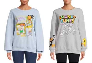 Rugrats/Looney Tunes Juniors Chase grafischer Pullover Sweatshirt NEU - Bild 1 von 11