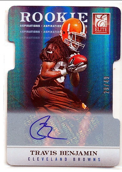 2012 Elite Travis Benjamin Aspirations RC Auto /49 - Image 1 of 1