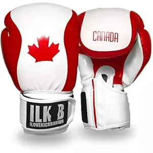 ILoveKickboxing Guanto da Kickboxing Bandiera Canada Modello Rosso Bianco | - Foto 1 di 5