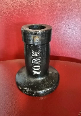 Collar de peso estándar alto York Barbell raro años 40 Foto 1 de 2