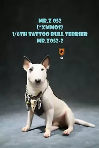 Mr.Z 1:6 MRZ052-2 Tatuaje Bull Terrier Resina Perro Figura Estatua Animal Decoración del Hogar - Imagen 1 de 3
