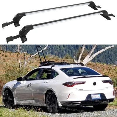 Para Acrua TLX TL RSX rack de teto barras transversais bagagem carga caiaque transportadores com chaves EUA - Imagem 1 de 4