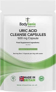 Uric Acid Cleanse Capsules Natural Food Vegan Supplement Healthy Kidney Function - Picture 1 of 7