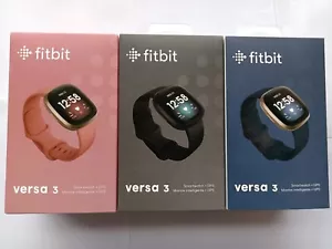Fitbit Versa 3 Health and Fitness Smartwatch with GPS Midnight Blue Gold New - Picture 1 of 20