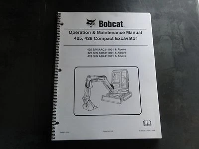 Bobcat 425 428 Compact Excavator Operation and Maintenance Manual     6986951 - Image 1 of 4
