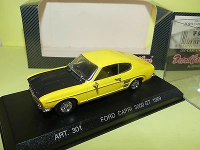 FORD CAPRI 3000 GT 1969 Jaune & Capot Noir DETAILCARS 301 1:43 - Photo 1/2