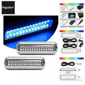 Greluma 2 Stk 42 LEDs Boots Unterwasser LED Leuchten, Marine Pontons Unterwas... - Picture 1 of 7