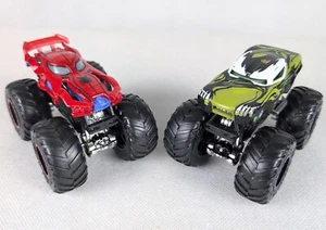 Monster Trucks Spider Man & Venomized Hulk 2 Pack 1:64 Die Cast HW - Picture 1 of 12