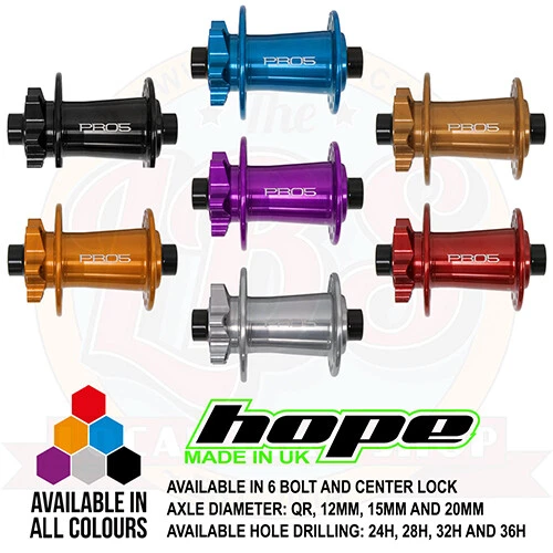 Buje delantero estándar Hope Pro 5 6 pernos / Centerlock CL - Todas las opciones - Nuevo Foto 1 de 1