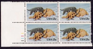 Scott #2025 Christmas Pets Plate Block of 4 Stamps - MNH - Picture 1 of 2