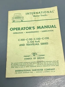 International Motor Trucks C-100 110 120 (4X4) 130 & Travelall Bedienungsanleitung 1960 - Bild 1 von 5