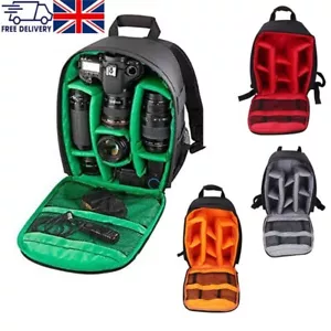 Travel Camera SLR DSLR Backpack Waterproof Bag Rucksack Bag Backpack Case UK - Picture 1 of 16