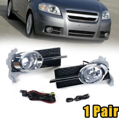 1 par de cubiertas antiniebla antiniebla con cable para Chevrolet Aveo sedán/Lova 2007-up Foto 1 de 4