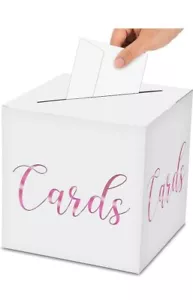 Clásica Elegante Caja de Tarjetas-Boda/BabyShower/Cumpleaños 8x8x8 pulgadas - Imagen 1 de 4