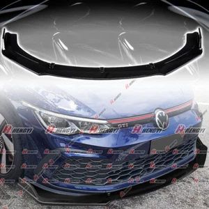 For Golf MK8 2020 Front Bumper Lip Splitter Body Kits Gloss Black - Picture 1 of 5