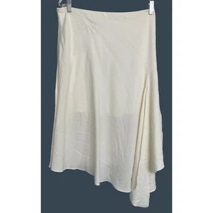 Zara Woman Rock Große L LG Weiß Asymmetrischer Saum - Bild 1 von 8