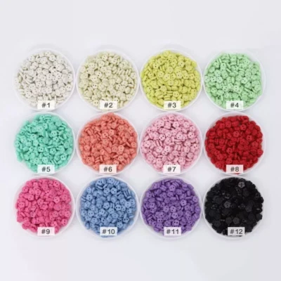 50/100Pack Mini Buckle 6mm Flower Shaped Button Doll DIY Craft Sewing Handmade - Image 1 of 3