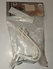 LG Vtg NIP Cateye Fixie Toe Clips w/hardware - WHITE  #TC-200 NO straps 4B