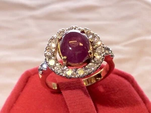 Pink Burma Ruby Diamonds Gold Ring Handmade Natural Diamonds for Women Valentine - Picture 1 of 24
