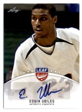 2012-13 Leaf Signature Series Edwin Ubiles Auto Siena Saints #BA-EU1