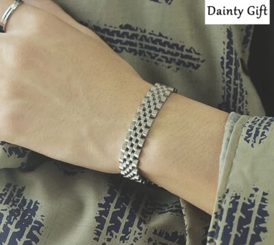 嘻哈时尚男童钛不锈钢链式腕带手镯 8 — 第 1/4 张图片