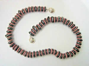 Collar de piedras preciosas granate rodonita 46 cm - 12 mm cierre magnético plata 925 - Imagen 1 de 12