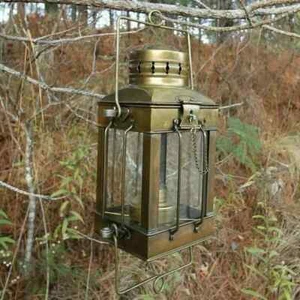 Antique Nautical Brass 12" Maritime Hanging Vintage Ship Oil Lantern Cargo Lamp - Picture 1 of 5