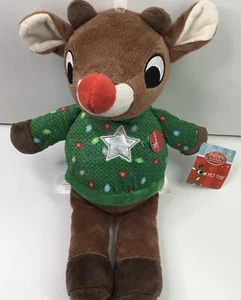 Christmas Sweater Dog Toy Squeaks Rudolph Collections Dan Dee Rudolph New - Picture 1 of 6