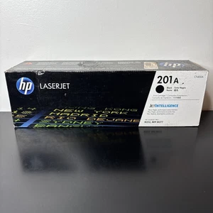 Genuine HP 201A (CF400A) Black Toner Cartridge - New/Sealed - *BOX DAMAGED* - Picture 1 of 5