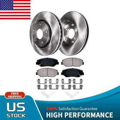 Kit de rotores de freno de disco delanteros y pastillas de freno de cerámica para Honda Pilot 2003 - 2008 - Foto 1 de 4
