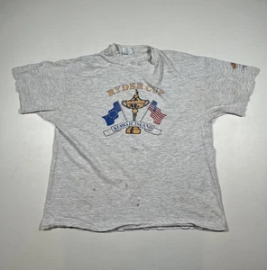 Vintage Ryder Cup Kiawah Island Shirt Herren XL grau Golf USA Flagge Grafik 90er - Bild 1 von 14