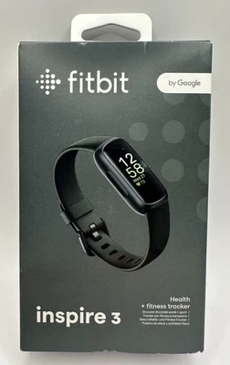 NUEVO SELLADO Fitbit Inspire 3 Health Fitness Tracker - Negro - FB424BKBKUS Foto 1 de 4