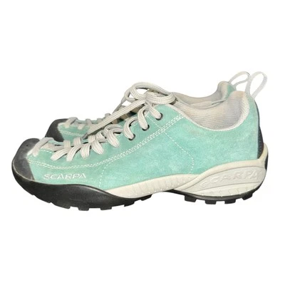 Zapatillas de Senderismo Scarpa Mojito Para Mujer Talla 7 Azul Lago Cuero Zapatos con Cordones  Foto 1 de 4