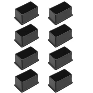 8 Pcs Rectangle Rubber Furniture Leg Caps (1" x 2"), Vinyl Flexible Chair Leg... - Picture 1 of 6