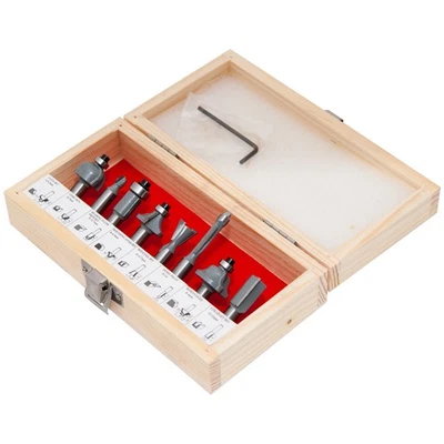 Fräser Set 8 tgl Schaft 8 mm Nutenfräser Profilfräser Kantfräser für Holz - Bild 1 von 4