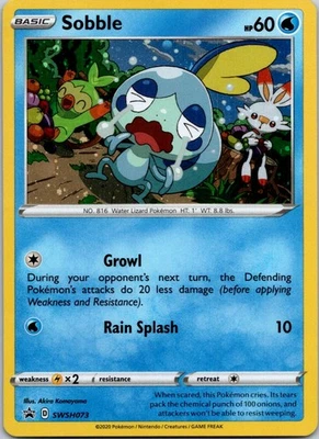Black Star Promo Sobble SWSH073 Promo SWSH: Sword & Shield Promo Cards - Image 1 of 2