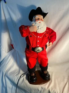 Holly Jolly Rock Santa Alan Jackson Animated Santa 16" T Netzteil Orig Box - Bild 1 von 21