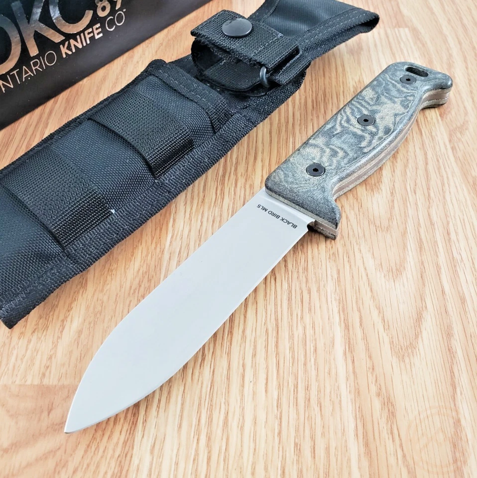 Онтарио Black Bird ML5 фиксированный нож 5 «полный хвостовик 420HC стальное лезвие Micarta ручки - Изображение 1 из 4