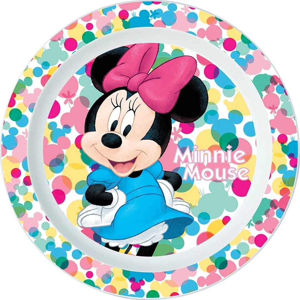 Piatto Piano Originale Disney Minnie per bambini in plastica alimentare. DISNEY - Immagine 1 di 1