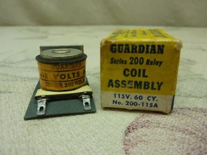 Guardian Series 200 Model 200-115A Relay Coil Assembly 115 Volts - New Old Stock - Picture 1 of 7