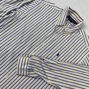 Vintage Polo Ralph Lauren Shirt Mens 15.5 Yellow Regency Striped Yarmouth Oxford - Picture 1 of 12