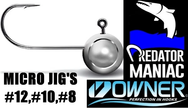  Cabezales de plantilla Micro Precision propietario 5 piezas #12.#10,#8 ganchos de dueño PredatorLureDropShot Foto 1 de 1